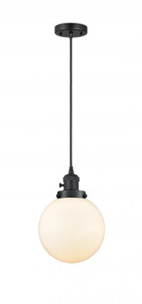 Beacon - 1 Light - 8 inch - Matte Black - Cord hung - Mini Pendant (3442|201CSW-BK-G201-8)