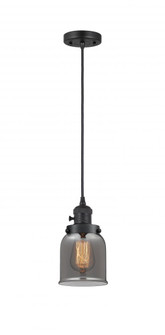 Bell - 1 Light - 5 inch - Matte Black - Cord hung - Mini Pendant (3442|201CSW-BK-G53-LED)