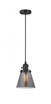 Cone - 1 Light - 6 inch - Matte Black - Cord hung - Mini Pendant (3442|201CSW-BK-G63-LED)