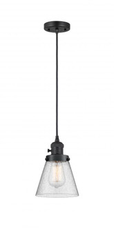 Cone - 1 Light - 6 inch - Matte Black - Cord hung - Mini Pendant (3442|201CSW-BK-G64-LED)