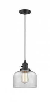 Bell - 1 Light - 8 inch - Matte Black - Cord hung - Mini Pendant (3442|201CSW-BK-G72)
