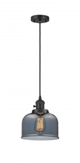 Bell - 1 Light - 8 inch - Matte Black - Cord hung - Mini Pendant (3442|201CSW-BK-G73-LED)