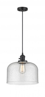 Bell - 1 Light - 12 inch - Matte Black - Cord hung - Mini Pendant (3442|201CSW-BK-G74-L-LED)