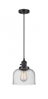 Bell - 1 Light - 8 inch - Matte Black - Cord hung - Mini Pendant (3442|201CSW-BK-G74-LED)