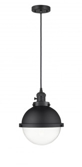 Hampden - 1 Light - 9 inch - Matte Black - Cord hung - Mini Pendant (3442|201CSW-BK-HFS-82-BK)