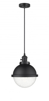 Hampden - 1 Light - 9 inch - Matte Black - Cord hung - Mini Pendant (3442|201CSW-BK-HFS-84-BK)