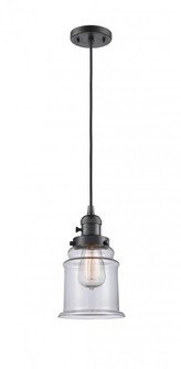 Canton - 1 Light - 6 inch - Oil Rubbed Bronze - Cord hung - Mini Pendant (3442|201CSW-OB-G182)