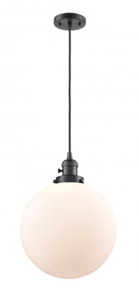 Beacon - 1 Light - 12 inch - Oil Rubbed Bronze - Cord hung - Mini Pendant (3442|201CSW-OB-G201-12)