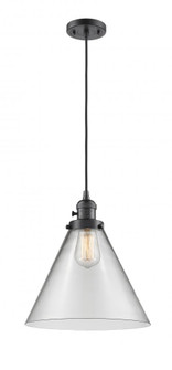 Cone - 1 Light - 12 inch - Oil Rubbed Bronze - Cord hung - Mini Pendant (3442|201CSW-OB-G42-L-LED)