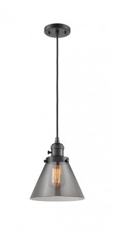 Cone - 1 Light - 8 inch - Oil Rubbed Bronze - Cord hung - Mini Pendant (3442|201CSW-OB-G43)