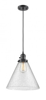 Cone - 1 Light - 12 inch - Oil Rubbed Bronze - Cord hung - Mini Pendant (3442|201CSW-OB-G44-L)