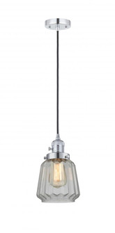 Chatham - 1 Light - 7 inch - Polished Chrome - Cord hung - Mini Pendant (3442|201CSW-PC-G142-LED)
