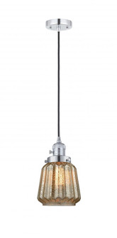 Chatham - 1 Light - 7 inch - Polished Chrome - Cord hung - Mini Pendant (3442|201CSW-PC-G146-LED)