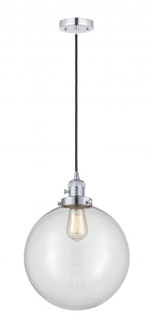 Beacon - 1 Light - 12 inch - Polished Chrome - Cord hung - Mini Pendant (3442|201CSW-PC-G202-12-LED)