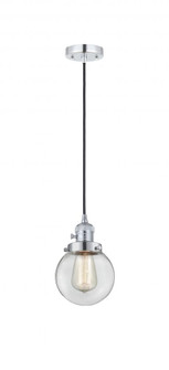 Beacon - 1 Light - 6 inch - Polished Chrome - Cord hung - Mini Pendant (3442|201CSW-PC-G202-6-LED)