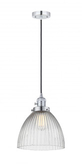 Seneca Falls - 1 Light - 10 inch - Polished Chrome - Cord hung - Mini Pendant (3442|201CSW-PC-G222-LED)