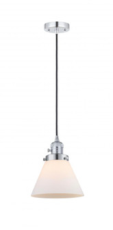 Cone - 1 Light - 8 inch - Polished Chrome - Cord hung - Mini Pendant (3442|201CSW-PC-G41-LED)