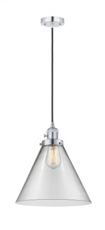Cone - 1 Light - 12 inch - Polished Chrome - Cord hung - Mini Pendant (3442|201CSW-PC-G42-L-LED)