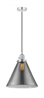 Cone - 1 Light - 12 inch - Polished Chrome - Cord hung - Mini Pendant (3442|201CSW-PC-G43-L-LED)