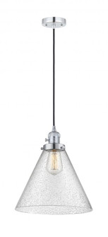 Cone - 1 Light - 12 inch - Polished Chrome - Cord hung - Mini Pendant (3442|201CSW-PC-G44-L-LED)