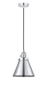 Appalachian - 1 Light - 8 inch - Polished Chrome - Cord hung - Mini Pendant (3442|201CSW-PC-M13-PC-LED)