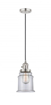 Canton - 1 Light - 6 inch - Polished Nickel - Cord hung - Mini Pendant (3442|201CSW-PN-G182)