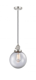 Beacon - 1 Light - 8 inch - Polished Nickel - Cord hung - Mini Pendant (3442|201CSW-PN-G202-8-LED)