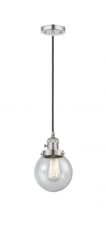 Beacon - 1 Light - 6 inch - Polished Nickel - Cord hung - Mini Pendant (3442|201CSW-PN-G204-6)