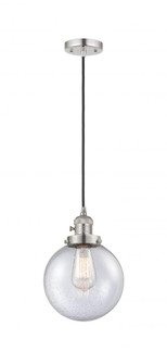 Beacon - 1 Light - 8 inch - Polished Nickel - Cord hung - Mini Pendant (3442|201CSW-PN-G204-8)