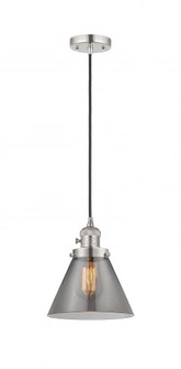 Cone - 1 Light - 8 inch - Polished Nickel - Cord hung - Mini Pendant (3442|201CSW-PN-G43)
