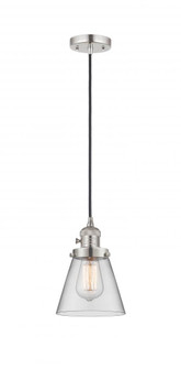 Cone - 1 Light - 6 inch - Polished Nickel - Cord hung - Mini Pendant (3442|201CSW-PN-G62)