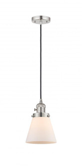 Cone - 1 Light - 6 inch - Polished Nickel - Cord hung - Mini Pendant (3442|201CSW-PN-G61)
