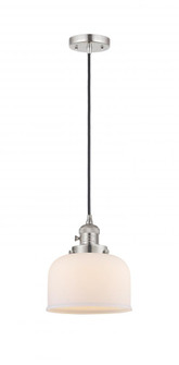 Bell - 1 Light - 8 inch - Polished Nickel - Cord hung - Mini Pendant (3442|201CSW-PN-G71-LED)