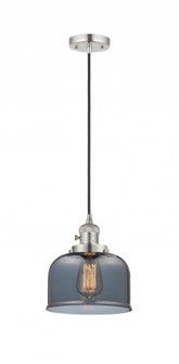 Bell - 1 Light - 8 inch - Polished Nickel - Cord hung - Mini Pendant (3442|201CSW-PN-G73-LED)