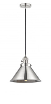 Briarcliff - 1 Light - 10 inch - Polished Nickel - Cord hung - Mini Pendant (3442|201CSW-PN-M10-PN-LED)