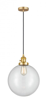 Beacon - 1 Light - 12 inch - Satin Gold - Cord hung - Mini Pendant (3442|201CSW-SG-G202-12-LED)