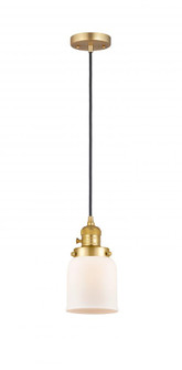 Bell - 1 Light - 5 inch - Satin Gold - Cord hung - Mini Pendant (3442|201CSW-SG-G51-LED)