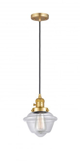 Oxford - 1 Light - 7 inch - Satin Gold - Cord hung - Mini Pendant (3442|201CSW-SG-G532-LED)