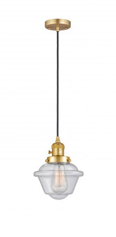 Oxford - 1 Light - 7 inch - Satin Gold - Cord hung - Mini Pendant (3442|201CSW-SG-G534-LED)