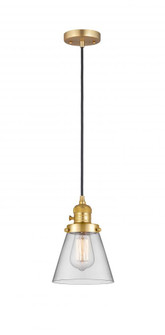 Cone - 1 Light - 6 inch - Satin Gold - Cord hung - Mini Pendant (3442|201CSW-SG-G62)