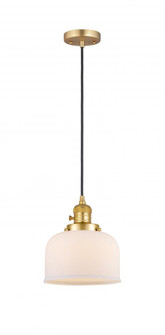 Bell - 1 Light - 8 inch - Satin Gold - Cord hung - Mini Pendant (3442|201CSW-SG-G71-LED)
