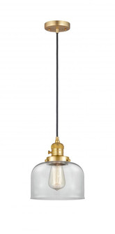 Bell - 1 Light - 8 inch - Satin Gold - Cord hung - Mini Pendant (3442|201CSW-SG-G72-LED)