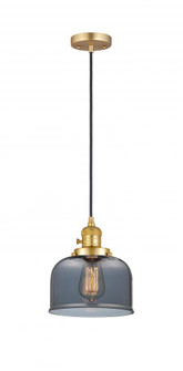 Bell - 1 Light - 8 inch - Satin Gold - Cord hung - Mini Pendant (3442|201CSW-SG-G73)