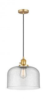 Bell - 1 Light - 12 inch - Satin Gold - Cord hung - Mini Pendant (3442|201CSW-SG-G74-L-LED)