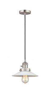 Halophane - 1 Light - 9 inch - Brushed Satin Nickel - Cord hung - Mini Pendant (3442|201CSW-SN-G1-LED)