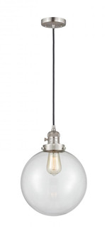 Beacon - 1 Light - 10 inch - Brushed Satin Nickel - Cord hung - Mini Pendant (3442|201CSW-SN-G202-10)