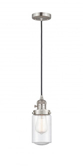 Dover - 1 Light - 5 inch - Brushed Satin Nickel - Cord hung - Mini Pendant (3442|201CSW-SN-G314-LED)