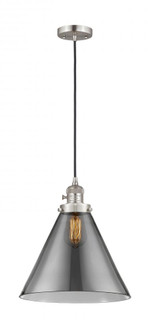 Cone - 1 Light - 12 inch - Brushed Satin Nickel - Cord hung - Mini Pendant (3442|201CSW-SN-G43-L-LED)