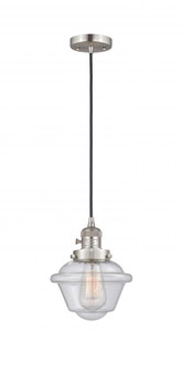 Oxford - 1 Light - 7 inch - Brushed Satin Nickel - Cord hung - Mini Pendant (3442|201CSW-SN-G534)