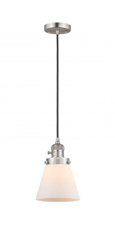 Cone - 1 Light - 6 inch - Brushed Satin Nickel - Cord hung - Mini Pendant (3442|201CSW-SN-G61-LED)